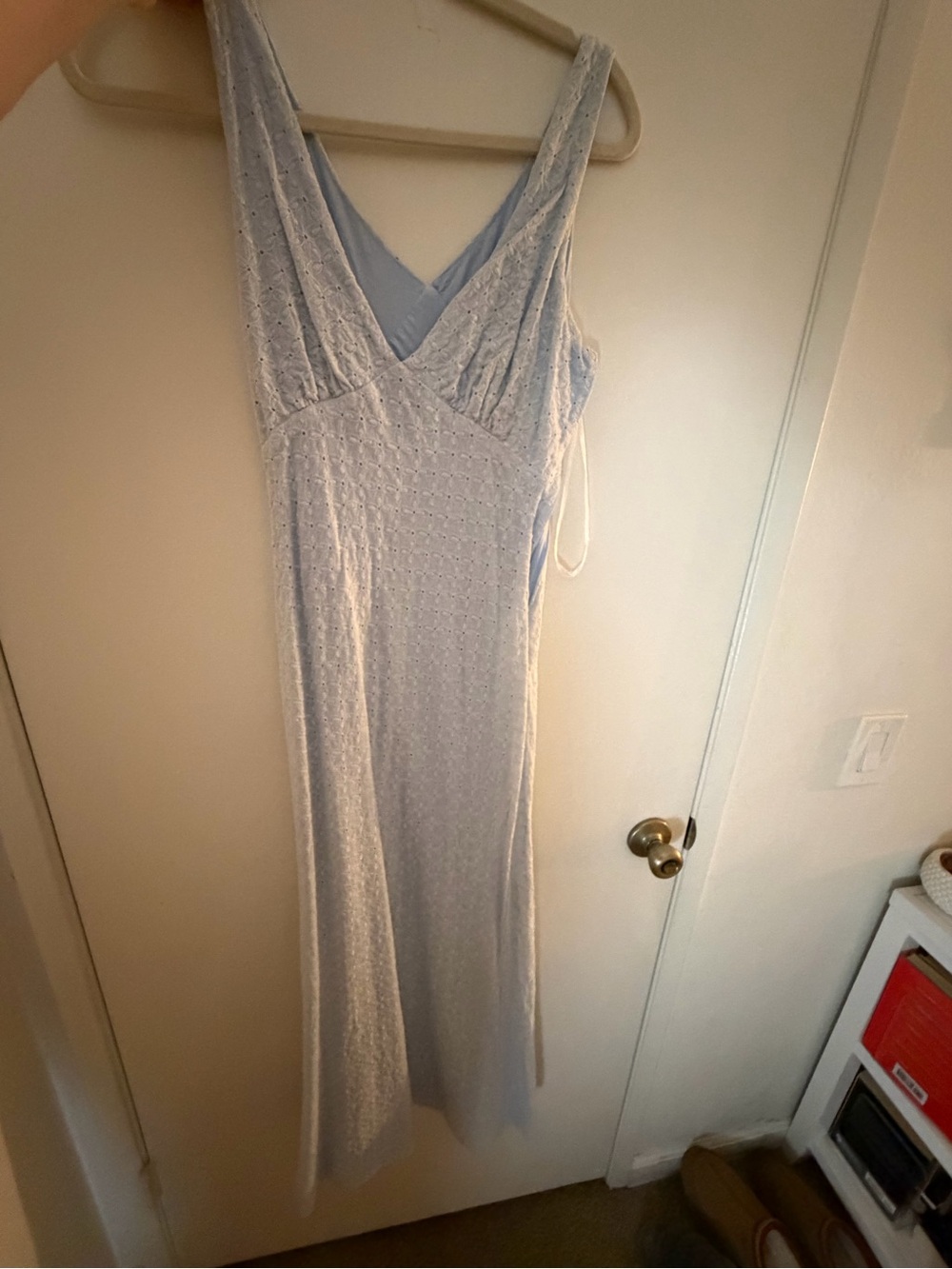 Princess Polly Light Blue Lace Maxi Dress